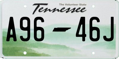 TN license plate A9646J