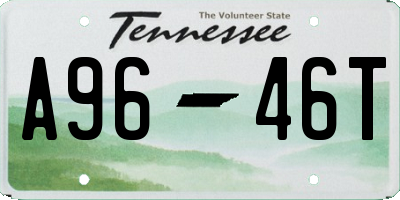TN license plate A9646T