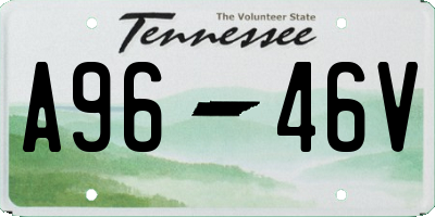 TN license plate A9646V