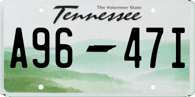 TN license plate A9647I
