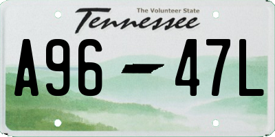 TN license plate A9647L