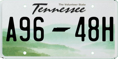 TN license plate A9648H