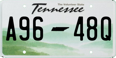 TN license plate A9648Q