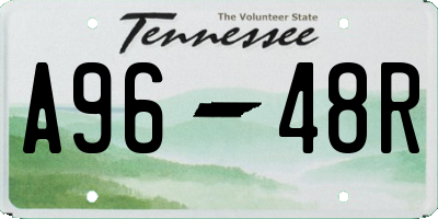 TN license plate A9648R