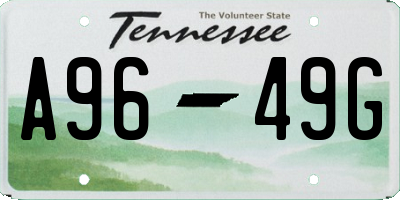 TN license plate A9649G