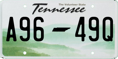 TN license plate A9649Q