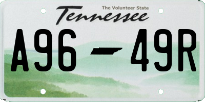 TN license plate A9649R