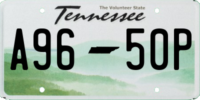 TN license plate A9650P