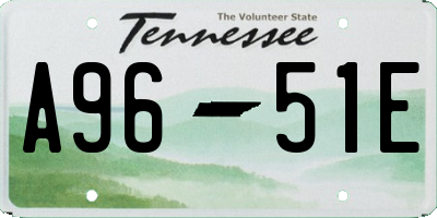 TN license plate A9651E