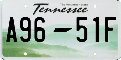 TN license plate A9651F