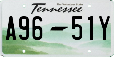 TN license plate A9651Y