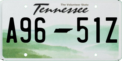 TN license plate A9651Z