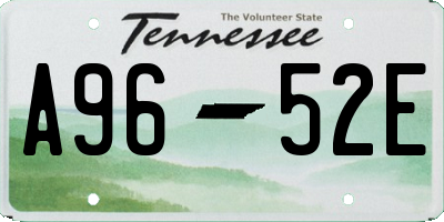 TN license plate A9652E