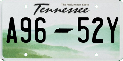 TN license plate A9652Y