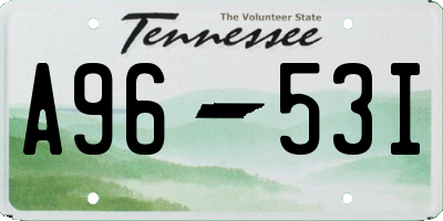 TN license plate A9653I