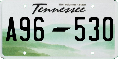 TN license plate A9653O