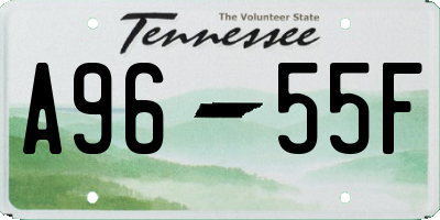 TN license plate A9655F