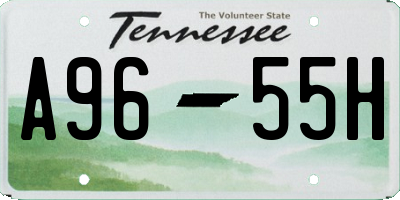 TN license plate A9655H