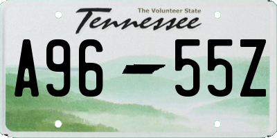 TN license plate A9655Z