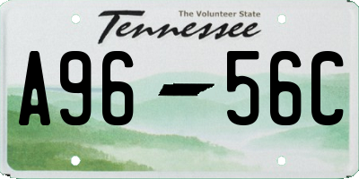TN license plate A9656C