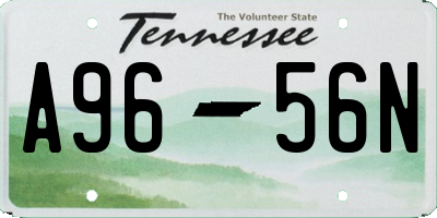 TN license plate A9656N