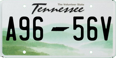 TN license plate A9656V