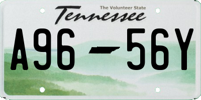 TN license plate A9656Y