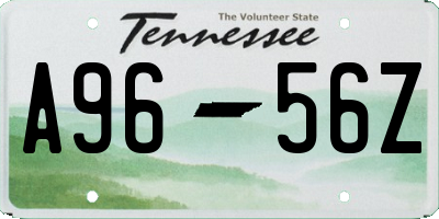 TN license plate A9656Z