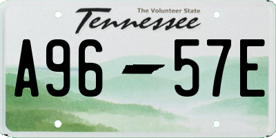 TN license plate A9657E