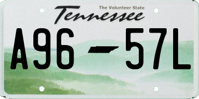 TN license plate A9657L