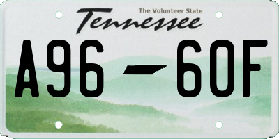 TN license plate A9660F