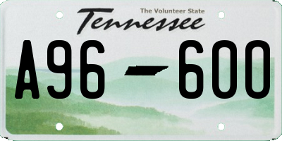 TN license plate A9660O