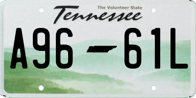 TN license plate A9661L