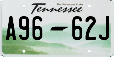 TN license plate A9662J