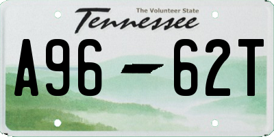 TN license plate A9662T