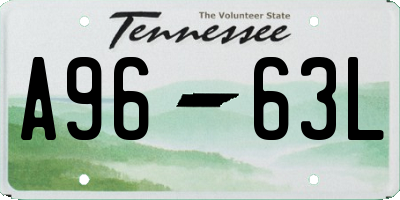 TN license plate A9663L
