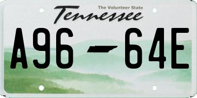 TN license plate A9664E