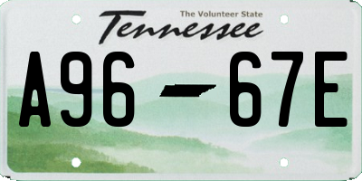 TN license plate A9667E
