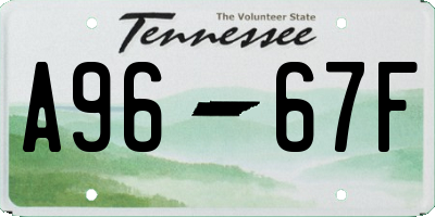 TN license plate A9667F
