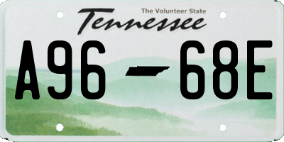 TN license plate A9668E