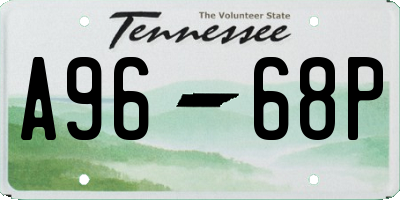 TN license plate A9668P
