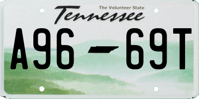 TN license plate A9669T