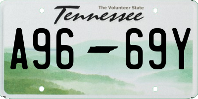 TN license plate A9669Y