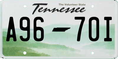 TN license plate A9670I