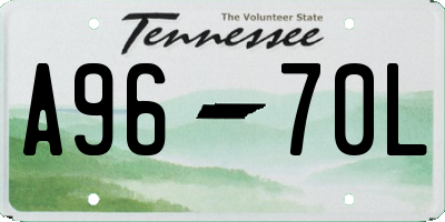 TN license plate A9670L
