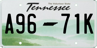 TN license plate A9671K