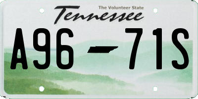 TN license plate A9671S