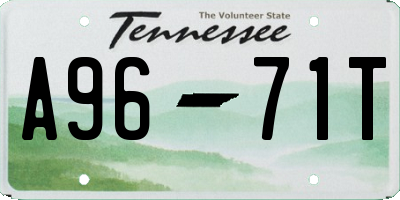 TN license plate A9671T