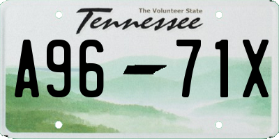 TN license plate A9671X