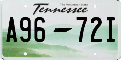 TN license plate A9672I